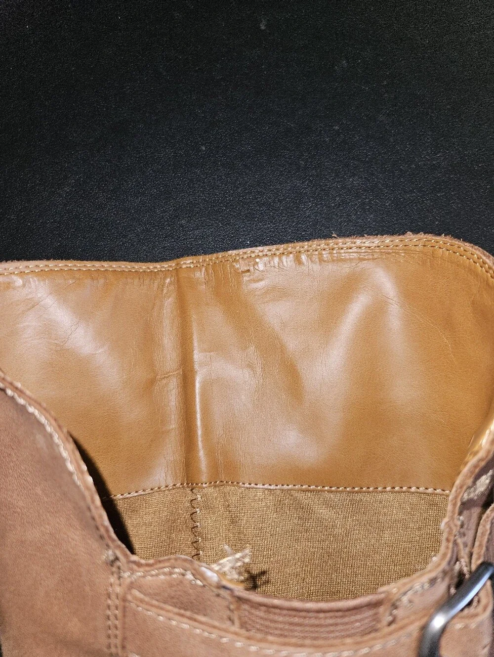 Lucky Brand Brown Leather Riding Knee Boots Size 7